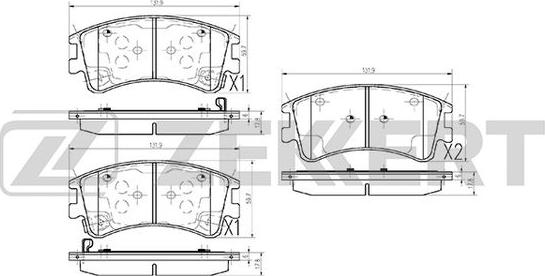 Zekkert BS-2064 - Гальмівні колодки, дискові гальма autozip.com.ua