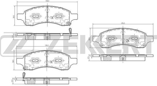 Zekkert BS-2066 - Гальмівні колодки, дискові гальма autozip.com.ua