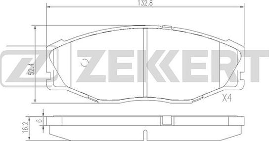 Zekkert BS-2085 - Гальмівні колодки, дискові гальма autozip.com.ua