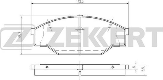 Zekkert BS-2088 - Гальмівні колодки, дискові гальма autozip.com.ua