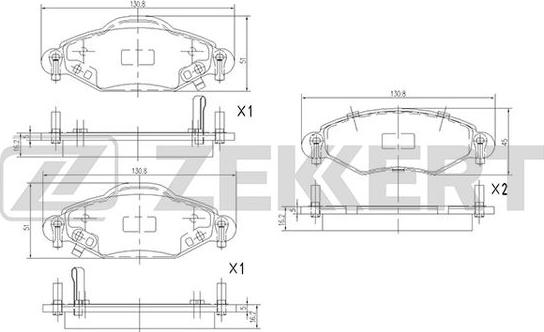 Zekkert BS-2076 - Гальмівні колодки, дискові гальма autozip.com.ua