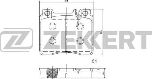 Zekkert BS-2071 - Гальмівні колодки, дискові гальма autozip.com.ua