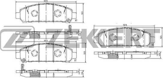 Zekkert BS-2078 - Гальмівні колодки, дискові гальма autozip.com.ua