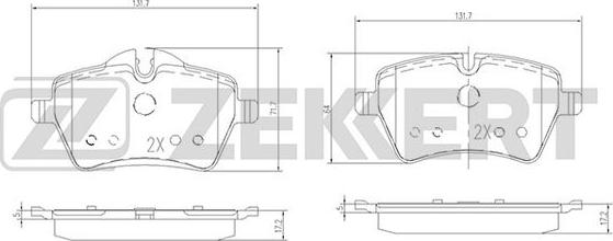 Zekkert BS-2140 - Гальмівні колодки, дискові гальма autozip.com.ua