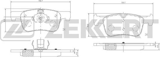 Zekkert BS-2143 - Гальмівні колодки, дискові гальма autozip.com.ua