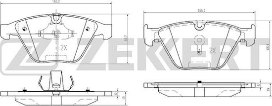 Zekkert BS-2142 - Гальмівні колодки, дискові гальма autozip.com.ua