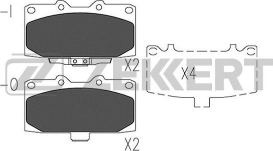 Zekkert BS-2155 - Гальмівні колодки, дискові гальма autozip.com.ua