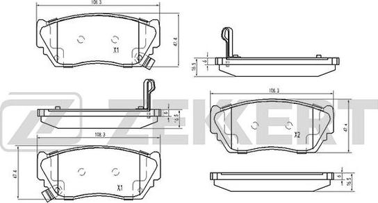 Zekkert BS-2151 - Гальмівні колодки, дискові гальма autozip.com.ua