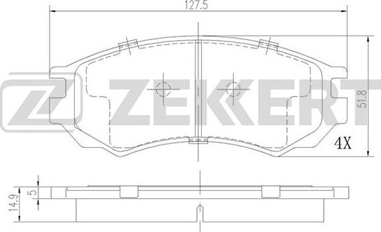 Zekkert BS-2153 - Гальмівні колодки, дискові гальма autozip.com.ua
