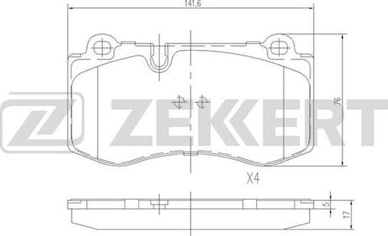 Zekkert BS-2164 - Гальмівні колодки, дискові гальма autozip.com.ua