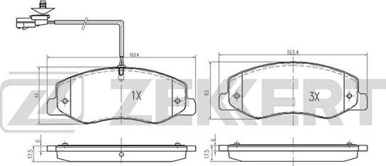 Zekkert BS-2165 - Гальмівні колодки, дискові гальма autozip.com.ua