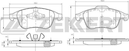 Zekkert BS-2163 - Гальмівні колодки, дискові гальма autozip.com.ua