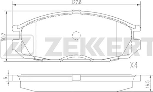 Zekkert BS-2162 - Гальмівні колодки, дискові гальма autozip.com.ua