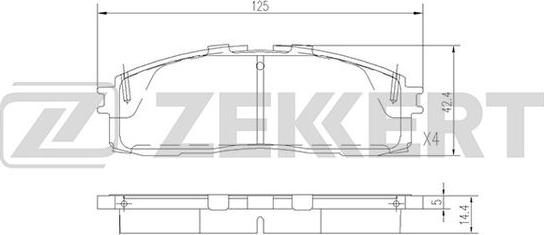 Zekkert BS-2104 - Гальмівні колодки, дискові гальма autozip.com.ua