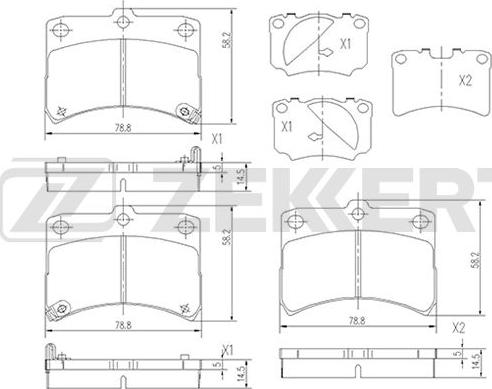 Zekkert BS-2102 - Гальмівні колодки, дискові гальма autozip.com.ua