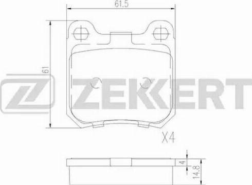 Zekkert BS-2111 - Гальмівні колодки, дискові гальма autozip.com.ua