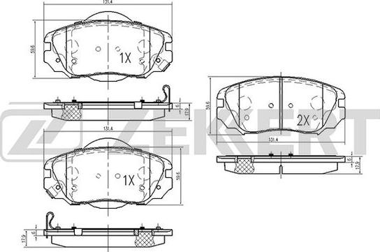 Zekkert BS-2113 - Гальмівні колодки, дискові гальма autozip.com.ua