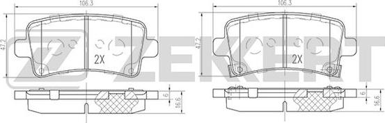 Zekkert BS-2112 - Гальмівні колодки, дискові гальма autozip.com.ua