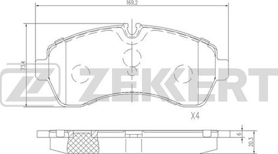 Zekkert BS-2184 - Гальмівні колодки, дискові гальма autozip.com.ua