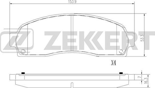 Zekkert BS-2130 - Гальмівні колодки, дискові гальма autozip.com.ua