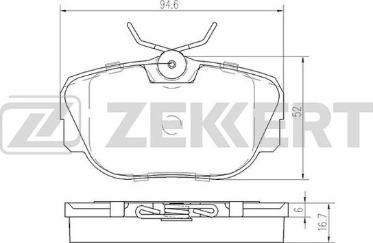 Zekkert BS-2138 - Гальмівні колодки, дискові гальма autozip.com.ua