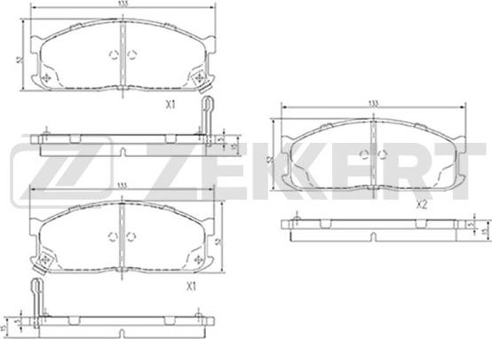 Zekkert BS-2137 - Гальмівні колодки, дискові гальма autozip.com.ua