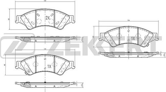 Zekkert BS-2127 - Гальмівні колодки, дискові гальма autozip.com.ua