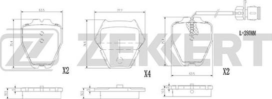 Zekkert BS-2898 - Гальмівні колодки, дискові гальма autozip.com.ua