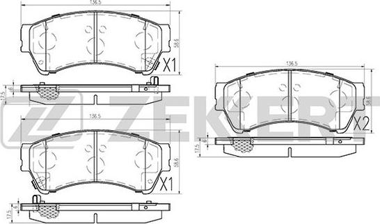 Zekkert BS-2849 - Гальмівні колодки, дискові гальма autozip.com.ua