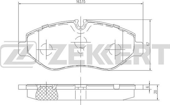 Zekkert BS-2844 - Гальмівні колодки, дискові гальма autozip.com.ua