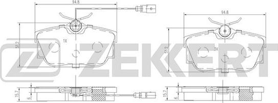 Zekkert BS-2845 - Гальмівні колодки, дискові гальма autozip.com.ua