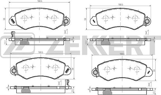 Zekkert BS-2841 - Гальмівні колодки, дискові гальма autozip.com.ua