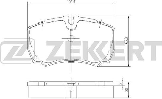 Zekkert BS-2842 - Гальмівні колодки, дискові гальма autozip.com.ua