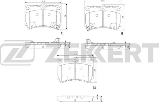 Zekkert BS-2857 - Гальмівні колодки, дискові гальма autozip.com.ua