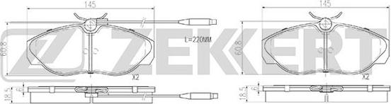 Zekkert BS-2869 - Гальмівні колодки, дискові гальма autozip.com.ua