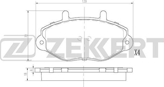 Zekkert BS-2864 - Гальмівні колодки, дискові гальма autozip.com.ua