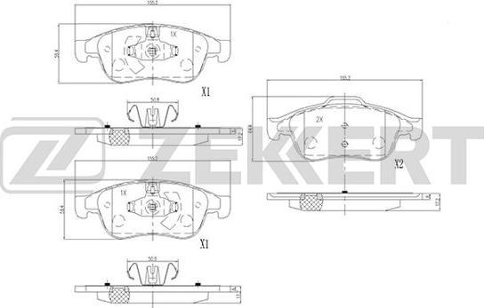 Zekkert BS-2800 - Гальмівні колодки, дискові гальма autozip.com.ua