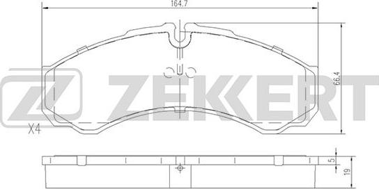 Zekkert BS-2801 - Гальмівні колодки, дискові гальма autozip.com.ua