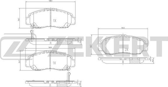 Zekkert BS-2807 - Гальмівні колодки, дискові гальма autozip.com.ua