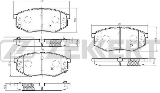 Zekkert BS-2815 - Гальмівні колодки, дискові гальма autozip.com.ua