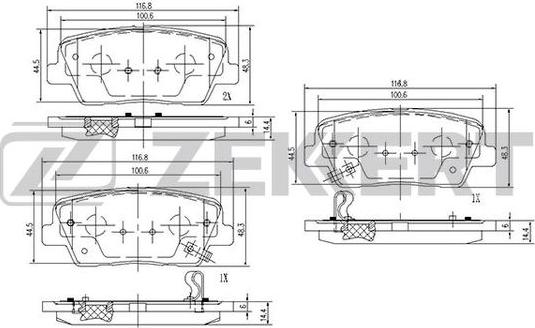 Zekkert BS-2818 - Гальмівні колодки, дискові гальма autozip.com.ua