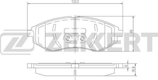 Zekkert BS-2812 - Гальмівні колодки, дискові гальма autozip.com.ua