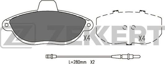 Zekkert BS-2882 - Гальмівні колодки, дискові гальма autozip.com.ua