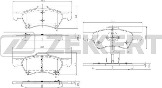 Zekkert BS-2839 - Гальмівні колодки, дискові гальма autozip.com.ua