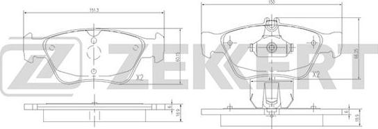 Zekkert BS-2833 - Гальмівні колодки, дискові гальма autozip.com.ua