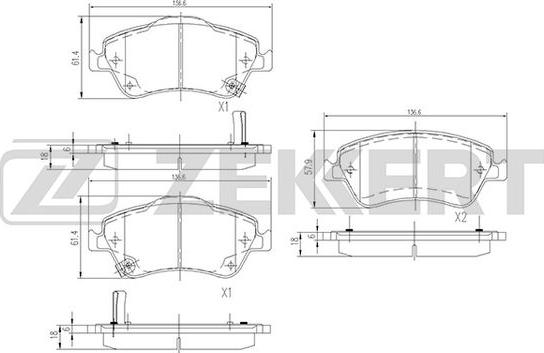 Zekkert BS-2820 - Гальмівні колодки, дискові гальма autozip.com.ua