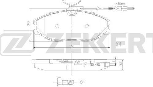 Zekkert BS-2879 - Гальмівні колодки, дискові гальма autozip.com.ua