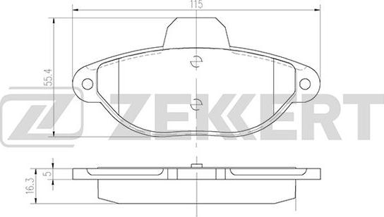 Zekkert BS-2872 - Гальмівні колодки, дискові гальма autozip.com.ua