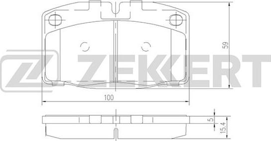 Zekkert BS-2345 - Гальмівні колодки, дискові гальма autozip.com.ua