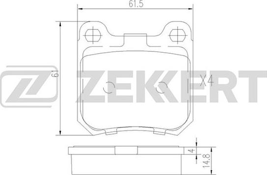 Zekkert BS-2356 - Гальмівні колодки, дискові гальма autozip.com.ua